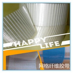 高抗拉、低延伸、強粘力網格纖維膠帶