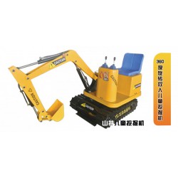 專業定做兒童挖掘機：360度旋轉雙人兒童挖掘機價位