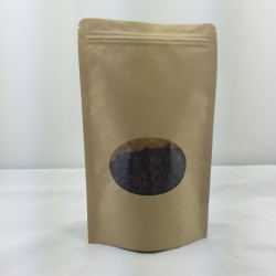 牛皮紙橢圓開窗袋，瓜子、茶葉包裝袋
